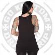 Dragstrip Clothing Rebel Sugar Skull Girls Long vest top 